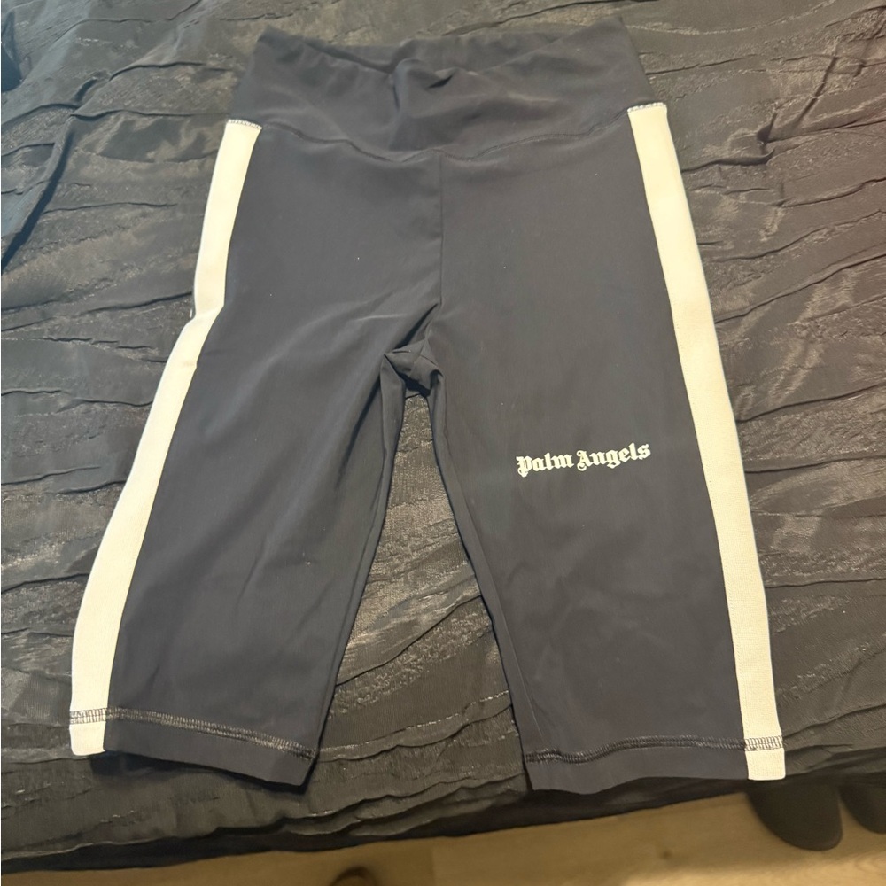 Palm Angels Black and White Leggings Sleek Design